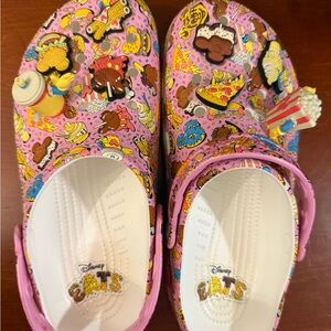 Disney Pink Clogs with Food Pattern